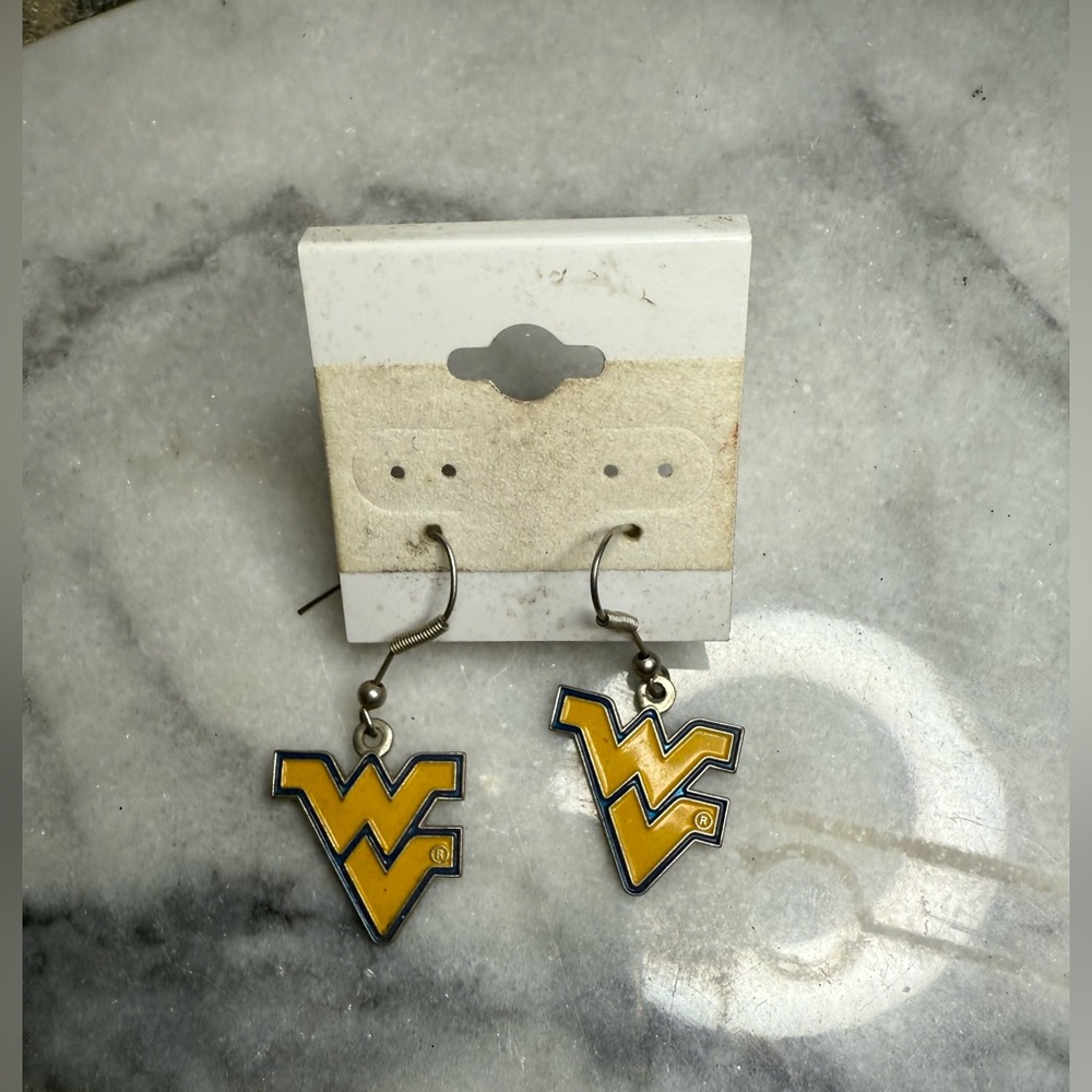 NWT WV Mountaineers Yellow Logo Dangle Earrings NWT ~>
bundle.with.me.jewelry